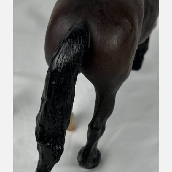 Retired Breyer Horse #3175 Action Drafters Dark Bay Friesian Brown Vintage - Picture 7 of 10